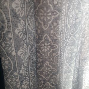 Gray and White Patterned Curtain Panels - 4